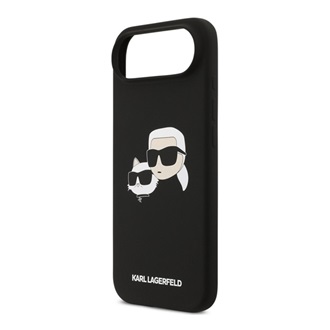 iPhone 17 Pro Max KARL LAGERFELD LIQUID SILICONE DOUBLE HEADS MAGSAFE szilikon telefonvédő ütésállóság, MagSafe, FEKETE