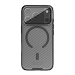 iPhone 17 Pro Max NILLKIN CAMSHIELD PRO MAGNETIC műanyag telefonvédő ütésállóság, csíkos, ÁTLÁTSZÓ/FEKETE