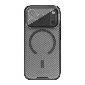 iPhone 17 Pro Max NILLKIN CAMSHIELD PRO MAGNETIC műanyag telefonvédő ütésállóság, csíkos, ÁTLÁTSZÓ/FEKETE
