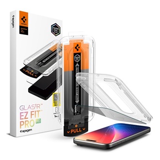iPhone 17 Pro Max SPIGEN GLASS TR EZ FIT PRO HD képernyővédő üveg 2.5D, 9H + segédkeret, ÁTLÁTSZÓ
