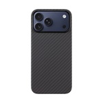 iPhone 17 Pro Max TACTICAL MAGFORCE ARAMID szilikon telefonvédő ultravékony, karbon minta, FEKETE