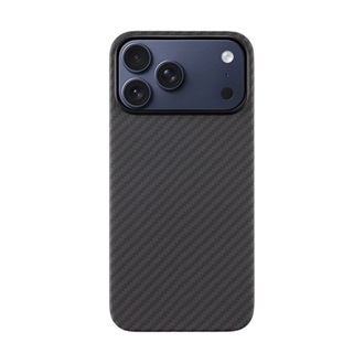iPhone 17 Pro Max TACTICAL MAGFORCE ARAMID szilikon telefonvédő ultravékony, karbon minta, FEKETE