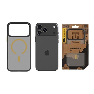 iPhone 17 Pro Max TACTICAL MAGFORCE HYPERSTEALTH 2.0 szilikon telefonvédő ütésállóság, MagSafe, FEKETE/CITROMSÁRGA