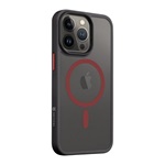 iPhone 17 Pro Max TACTICAL MAGFORCE HYPERSTEALTH 2.0 szilikon telefonvédő ütésállóság, MagSafe, FEKETE/PIROS