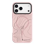 iPhone 17 Pro Max TACTICAL MAGFORCE HYPERSTEALTH SIKA szilikon telefonvédő ütésállóság, topográfiai minta, RÓZSASZÍN