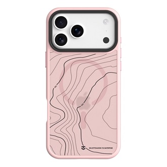 iPhone 17 Pro Max TACTICAL MAGFORCE HYPERSTEALTH SIKA szilikon telefonvédő ütésállóság, topográfiai minta, RÓZSASZÍN