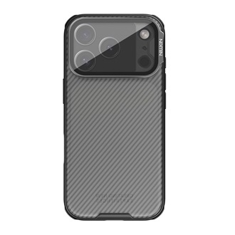 iPhone 17 Pro NILLKIN CAMSHIELD PROP szilikon telefonvédő ütésállóság, csíkos, ÁTLÁTSZÓ/FEKETE