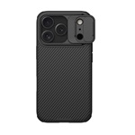 iPhone 17 Pro NILLKIN CAMSHIELD PRO MAGNETIC műanyag telefonvédő ütésállóság, csíkos, FEKETE