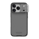 iPhone 17 Pro NILLKIN CAMSHIELD PRO szilikon telefonvédő ütésállóság, csíkos, ÁTLÁTSZÓ/FEKETE