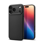 iPhone 17 Pro SPIGEN LIQUID AIR szilikon telefonvédő ütésállóság, rombusz, FEKETE