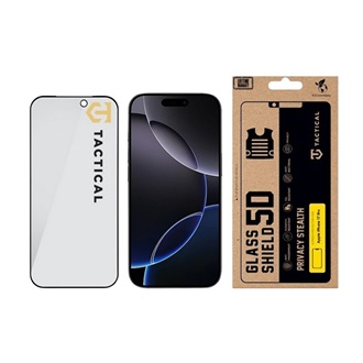 iPhone 17 Pro TACTICAL GLASS SHIELD PRIVACY STEALTH 5D képernyővédő üveg 5D, betekintés védelem, FEKETE