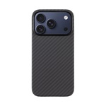 iPhone 17 Pro TACTICAL MAGFORCE ARAMID szilikon telefonvédő ultravékony, karbon minta, FEKETE