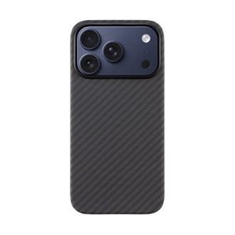iPhone 17 Pro TACTICAL MAGFORCE ARAMID szilikon telefonvédő ultravékony, karbon minta, FEKETE