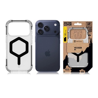 iPhone 17 Pro TACTICAL MAGFORCE HEXAGON szilikon telefonvédő ütésállóság, MagSafe, FEKETE