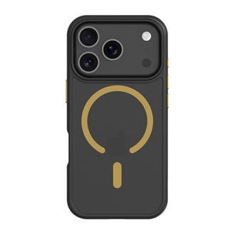 iPhone 17 Pro TACTICAL MAGFORCE HYPERSTEALTH 2.0 szilikon telefonvédő ütésállóság, MagSafe, FEKETE/CITROMSÁRGA