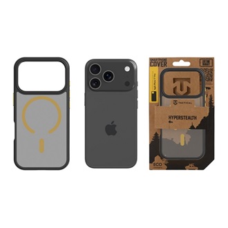 iPhone 17 Pro TACTICAL MAGFORCE HYPERSTEALTH 2.0 szilikon telefonvédő ütésállóság, MagSafe, FEKETE/CITROMSÁRGA