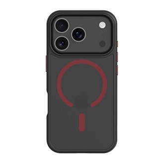 iPhone 17 Pro TACTICAL MAGFORCE HYPERSTEALTH 2.0 szilikon telefonvédő ütésállóság, MagSafe, FEKETE/PIROS