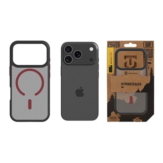 iPhone 17 Pro TACTICAL MAGFORCE HYPERSTEALTH 2.0 szilikon telefonvédő ütésállóság, MagSafe, FEKETE/PIROS