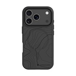 iPhone 17 Pro TACTICAL MAGFORCE HYPERSTEALTH SIKA szilikon telefonvédő ütésállóság, topográfiai minta, FEKETE