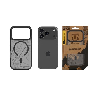 iPhone 17 Pro TACTICAL MAGFORCE HYPERSTEALTH SIKA szilikon telefonvédő ütésállóság, topográfiai minta, FEKETE