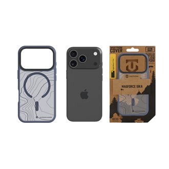 iPhone 17 Pro TACTICAL MAGFORCE HYPERSTEALTH SIKA szilikon telefonvédő ütésállóság, topográfiai minta, SÖTÉTKÉK