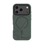 iPhone 17 Pro TACTICAL MAGFORCE HYPERSTEALTH SIKA szilikon telefonvédő ütésállóság, topográfiai minta, SÖTÉTZÖLD