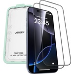 iPhone 17 Pro UGREEN SP1146 képernyővédő üveg 2db 2.5D, 9H + segédkeret, FEKETE