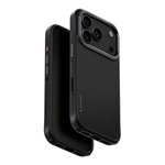 iPhone 17 Pro UNIQ KEVA szilikon telefonvédő ütésállóság, karbon minta, FEKETE