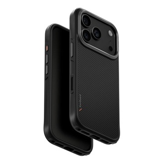 iPhone 17 Pro UNIQ KEVA szilikon telefonvédő ütésállóság, karbon minta, FEKETE