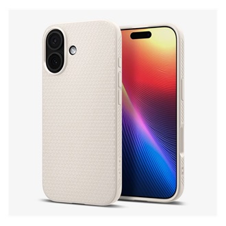 iPhone 17 SPIGEN LIQUID AIR szilikon telefonvédő ütésállóság, rombusz, BÉZS