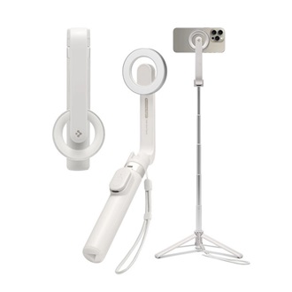iPhone 17 SPIGEN S571W szelfibot tripod állvány, 16.7-74cm, BÉZS