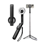 iPhone 17 SPIGEN S571W szelfibot tripod állvány, 16.7-74cm, FEKETE