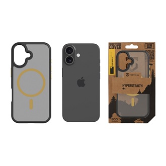 iPhone 17 TACTICAL MAGFORCE HYPERSTEALTH 2.0 szilikon telefonvédő ütésállóság, MagSafe, FEKETE/CITROMSÁRGA