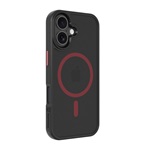 iPhone 17 TACTICAL MAGFORCE HYPERSTEALTH 2.0 szilikon telefonvédő ütésállóság, MagSafe, FEKETE/PIROS