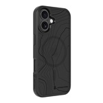 iPhone 17 TACTICAL MAGFORCE HYPERSTEALTH SIKA szilikon telefonvédő ütésállóság, topográfiai minta, FEKETE