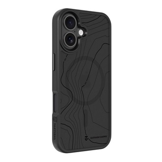 iPhone 17 TACTICAL MAGFORCE HYPERSTEALTH SIKA szilikon telefonvédő ütésállóság, topográfiai minta, FEKETE