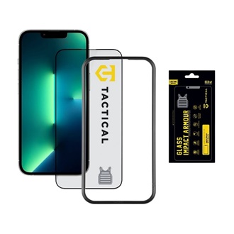 iPhone 17e / 16e / 14 TACTICAL IMPACT ARMOUR GLASS képernyővédő üveg 3D, antibakteriális + segédkeret, FEKETE