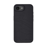 iPhone 17e / 16e TACTICAL MAGFORCE BEAVER szilikon telefonvédő mikrofiber plüss belső, topográfiai minta, FEKETE