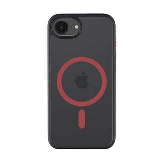 iPhone 17e / 16e TACTICAL MAGFORCE HYPERSTEALTH 2.0 szilikon telefonvédő ütésállóság, MagSafe, FEKETE/PIROS