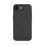 iPhone 17e / 16e TACTICAL MAGFORCE HYPERSTEALTH SIKA szilikon telefonvédő ütésállóság, topográfiai minta, FEKETE