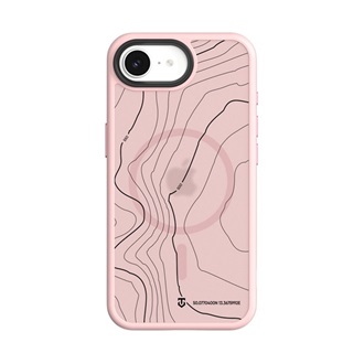 iPhone 17e / 16e TACTICAL MAGFORCE HYPERSTEALTH SIKA szilikon telefonvédő ütésállóság, topográfiai minta, RÓZSASZÍN