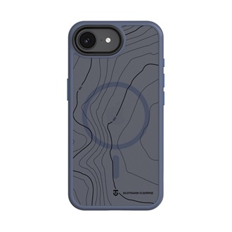iPhone 17e / 16e TACTICAL MAGFORCE HYPERSTEALTH SIKA szilikon telefonvédő ütésállóság, topográfiai minta, SÖTÉTKÉK
