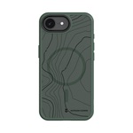 iPhone 17e / 16e TACTICAL MAGFORCE HYPERSTEALTH SIKA szilikon telefonvédő ütésállóság, topográfiai minta, SÖTÉTZÖLD
