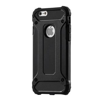 iPhone 6S 4.7 Gigapack Defender szilikon telefonvédő ütésállóság, fémhatás, FEKETE