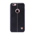 iPhone 6S 4.7 NILLKIN ENGLON műanyag telefonvédő bőr hatású, logó kivágás, FEKETE