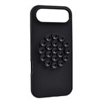 iPhone Air GIGAPACK Szilikon telefonvédő matt, tapadókorong, FEKETE