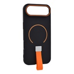 iPhone Air GIGAPACK Szilikon telefonvédő mikrofiber plüss belső, MagSafe, FEKETE