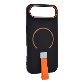 iPhone Air GIGAPACK Szilikon telefonvédő mikrofiber plüss belső, MagSafe, FEKETE