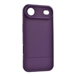 iPhone Air GIGAPACK Szilikon telefonvédő ütésállóság, karbon minta, LILA