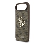 iPhone Air GUESS 4G BIG LOGO szilikon telefonvédő ütésállóság, bőr hatású hátlap, SÖTÉTBARNA